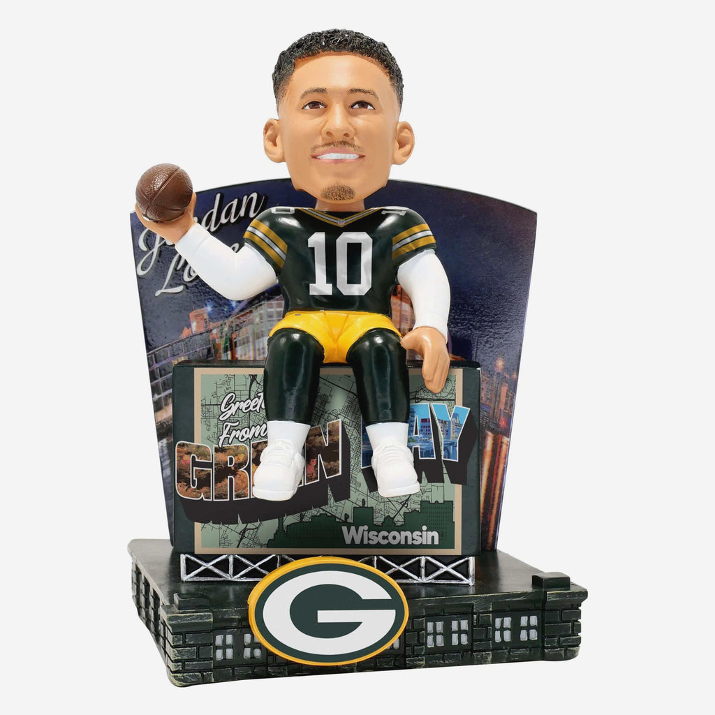 Jordan Love Green Bay Packers Greetings From Bobblehead FOCO - FOCO.com