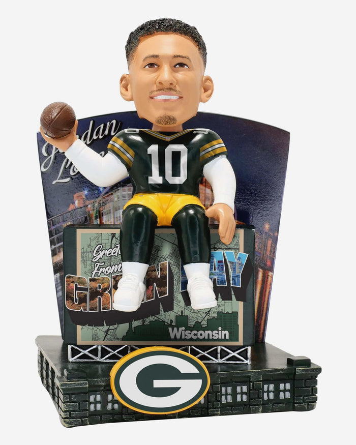 Jordan Love Green Bay Packers Greetings From Bobblehead FOCO - FOCO.com