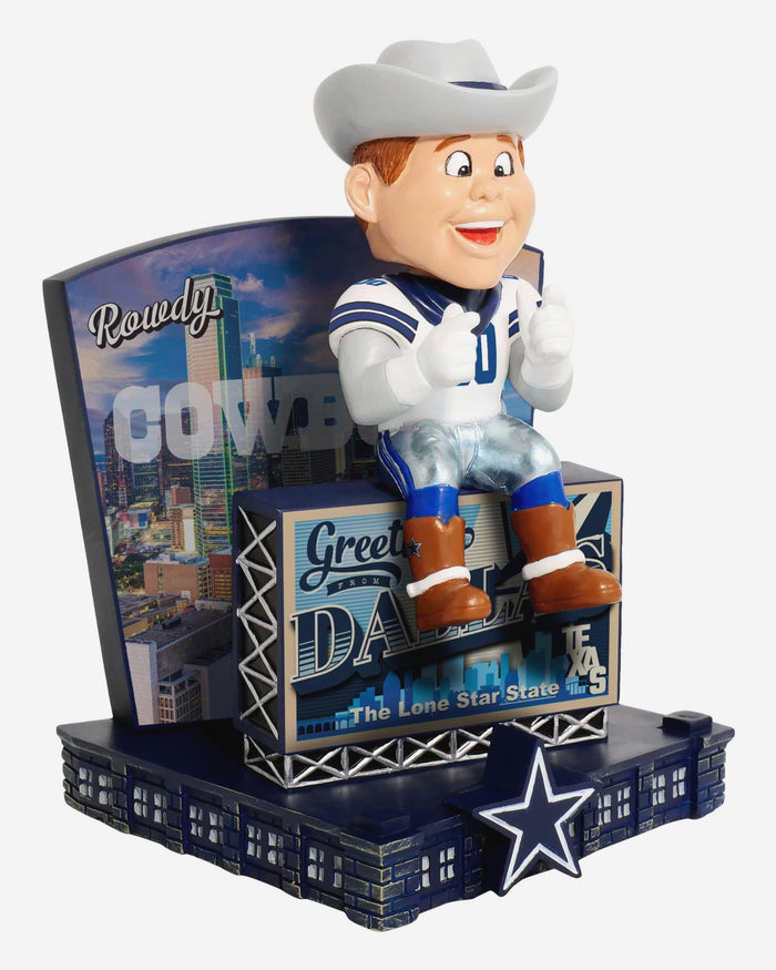 Rowdy Dallas Cowboys Greetings From Mascot Bobblehead FOCO - FOCO.com