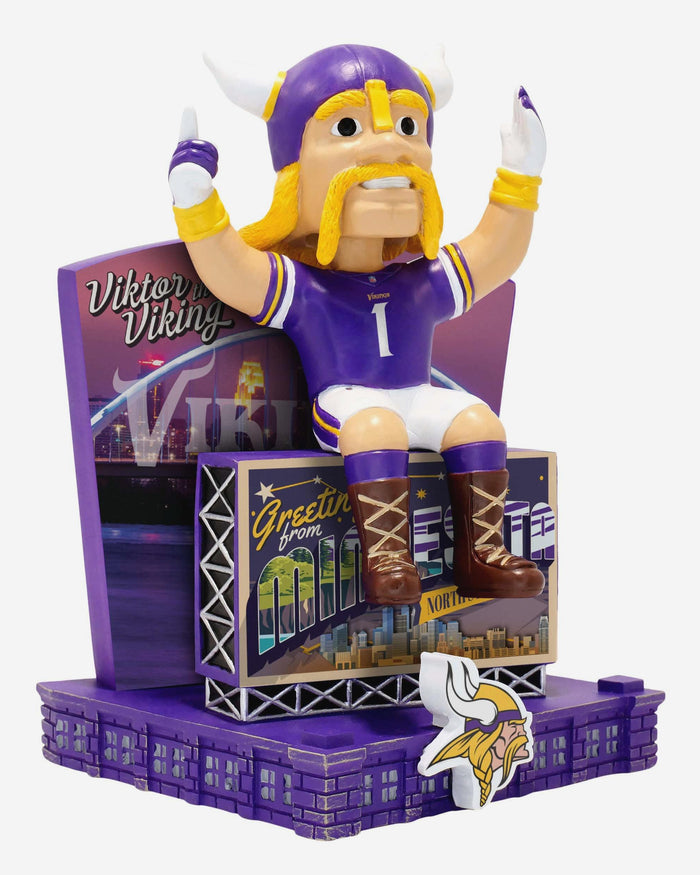 Viktor the Viking Minnesota Vikings Greetings From Mascot Bobblehead FOCO - FOCO.com