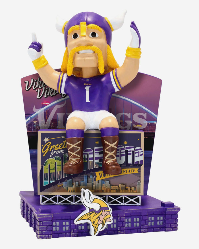 Viktor the Viking Minnesota Vikings Greetings From Mascot Bobblehead FOCO - FOCO.com