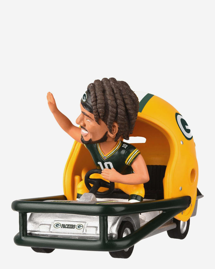 Jordan Love Green Bay Packers Helmet Cart Bobblehead FOCO - FOCO.com
