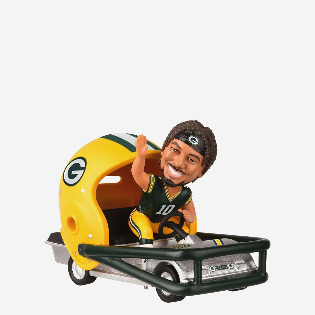 Jordan Love Green Bay Packers Helmet Cart Bobblehead FOCO - FOCO.com