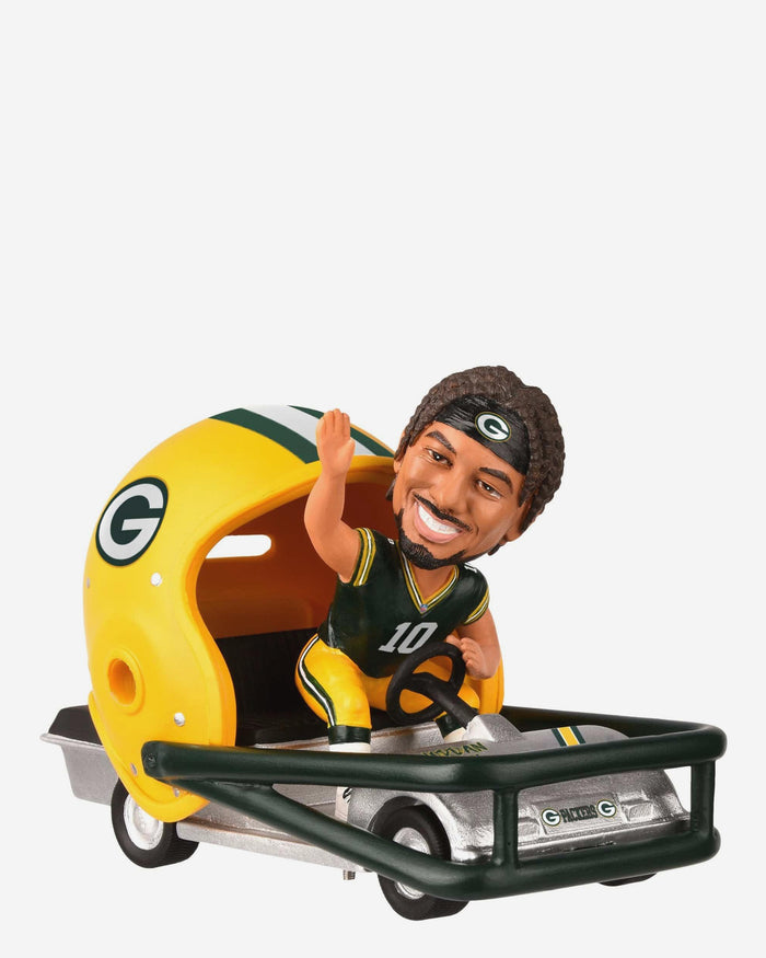 Jordan Love Green Bay Packers Helmet Cart Bobblehead FOCO - FOCO.com