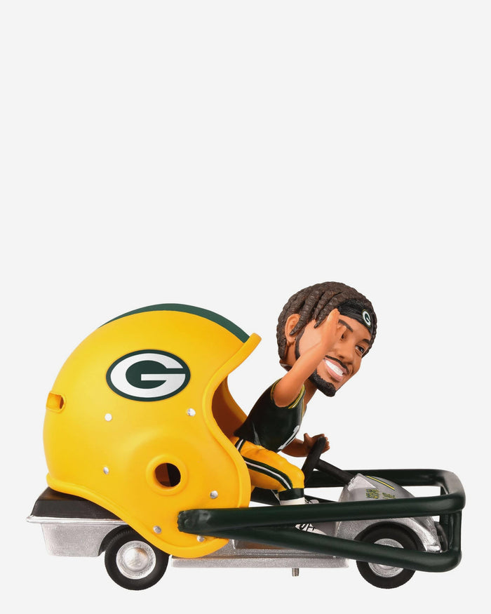 Jordan Love Green Bay Packers Helmet Cart Bobblehead FOCO - FOCO.com