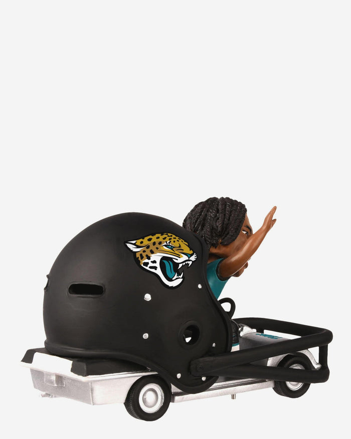 Travis Hunter Jacksonville Jaguars Helmet Cart Bobblehead FOCO - FOCO.com