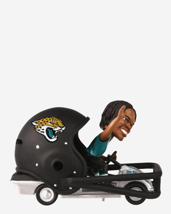 Travis Hunter Jacksonville Jaguars Helmet Cart Bobblehead FOCO - FOCO.com