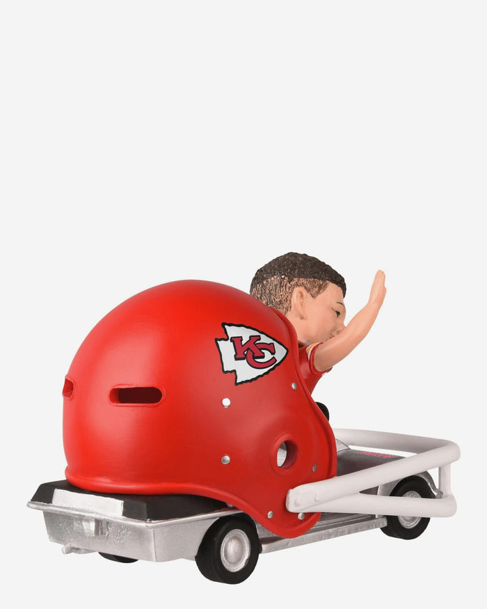 Patrick Mahomes Kansas City Chiefs Helmet Cart Bobblehead FOCO - FOCO.com