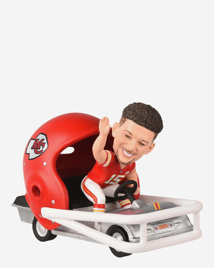 Patrick Mahomes Kansas City Chiefs Helmet Cart Bobblehead FOCO - FOCO.com