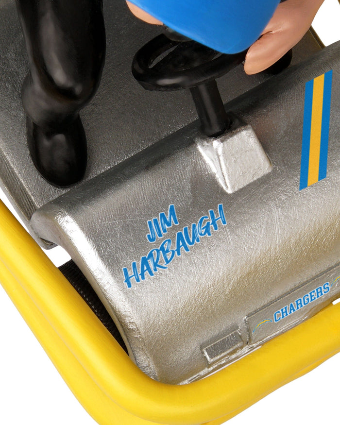 Jim Harbaugh Los Angeles Chargers Helmet Cart Bobblehead FOCO - FOCO.com