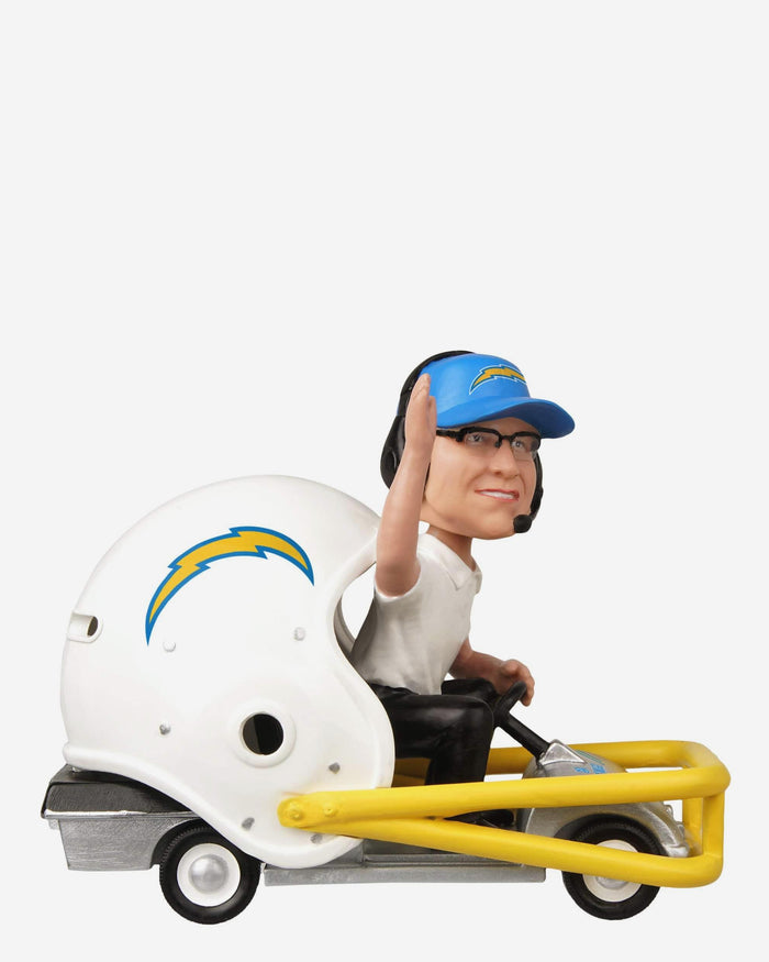 Jim Harbaugh Los Angeles Chargers Helmet Cart Bobblehead FOCO - FOCO.com