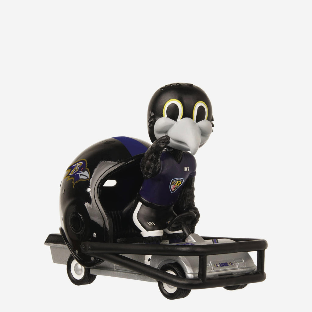 Poe Baltimore Ravens Helmet Cart Mascot Bobblehead FOCO - FOCO.com