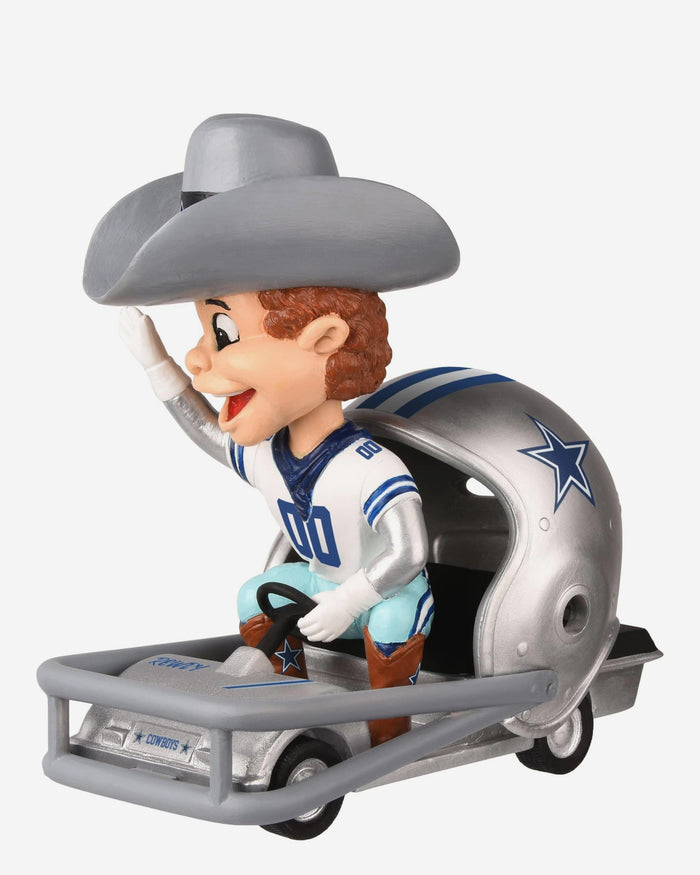 Rowdy Dallas Cowboys Helmet Cart Mascot Bobblehead FOCO - FOCO.com