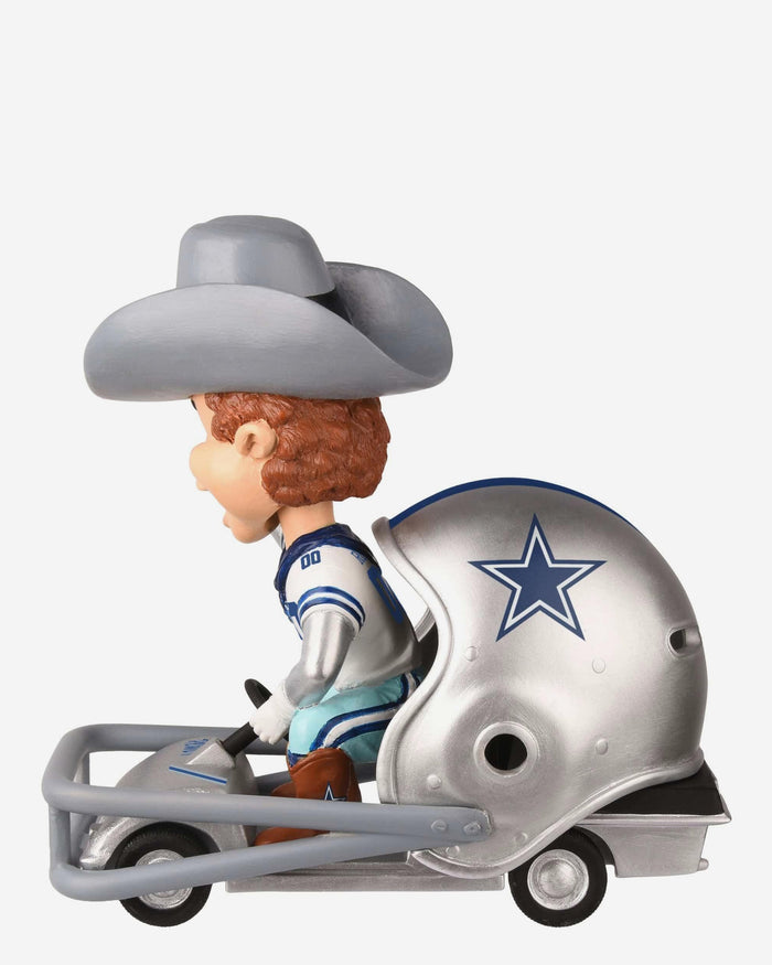Rowdy Dallas Cowboys Helmet Cart Mascot Bobblehead FOCO - FOCO.com