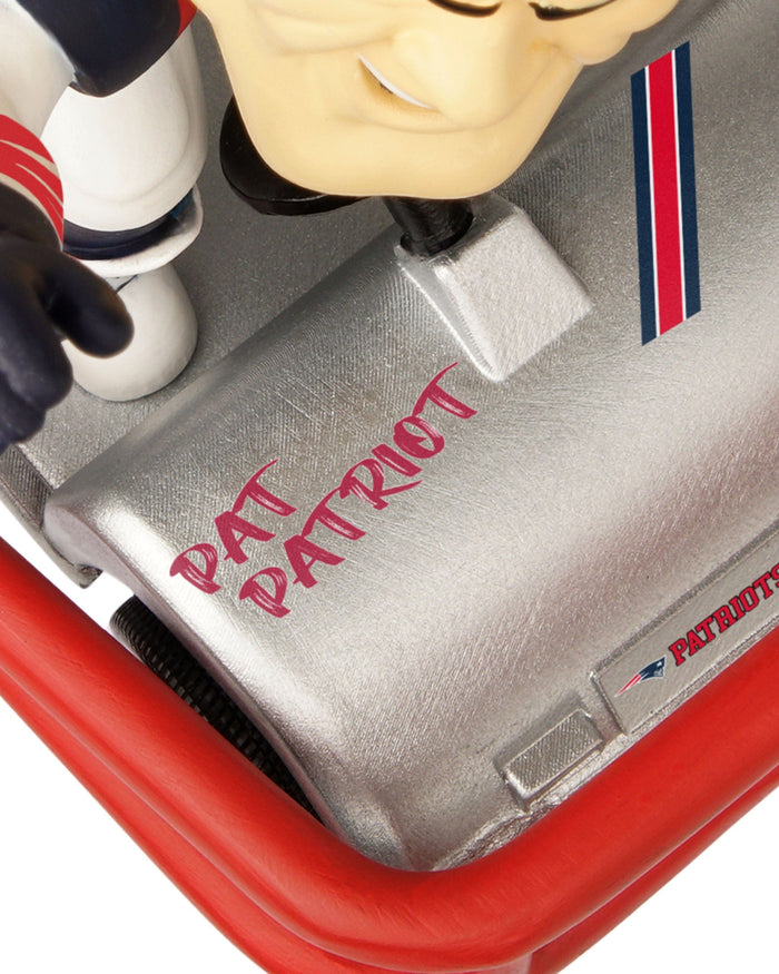 Pat the Patriot New England Patriots Helmet Cart Mascot Bobblehead FOCO - FOCO.com