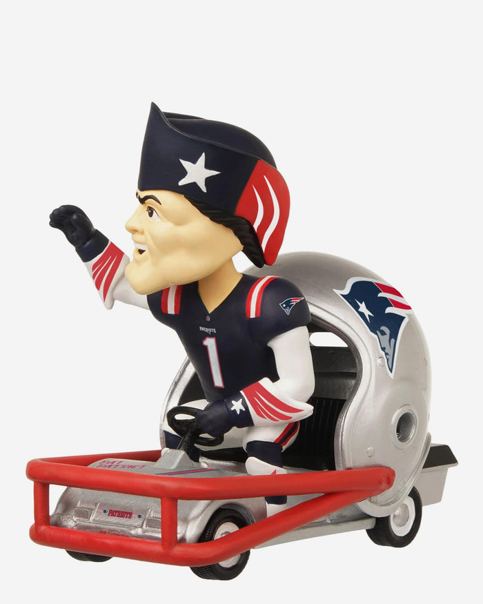 Pat the Patriot New England Patriots Helmet Cart Mascot Bobblehead FOCO - FOCO.com