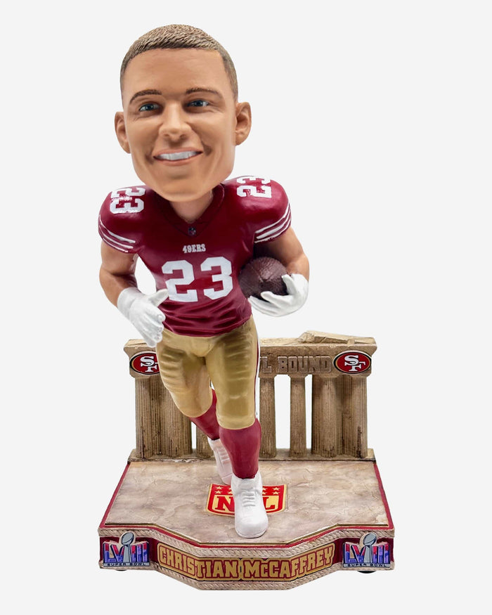 Christian McCaffrey San Francisco 49ers Super Bowl LVIII Bound Bobblehead FOCO - FOCO.com