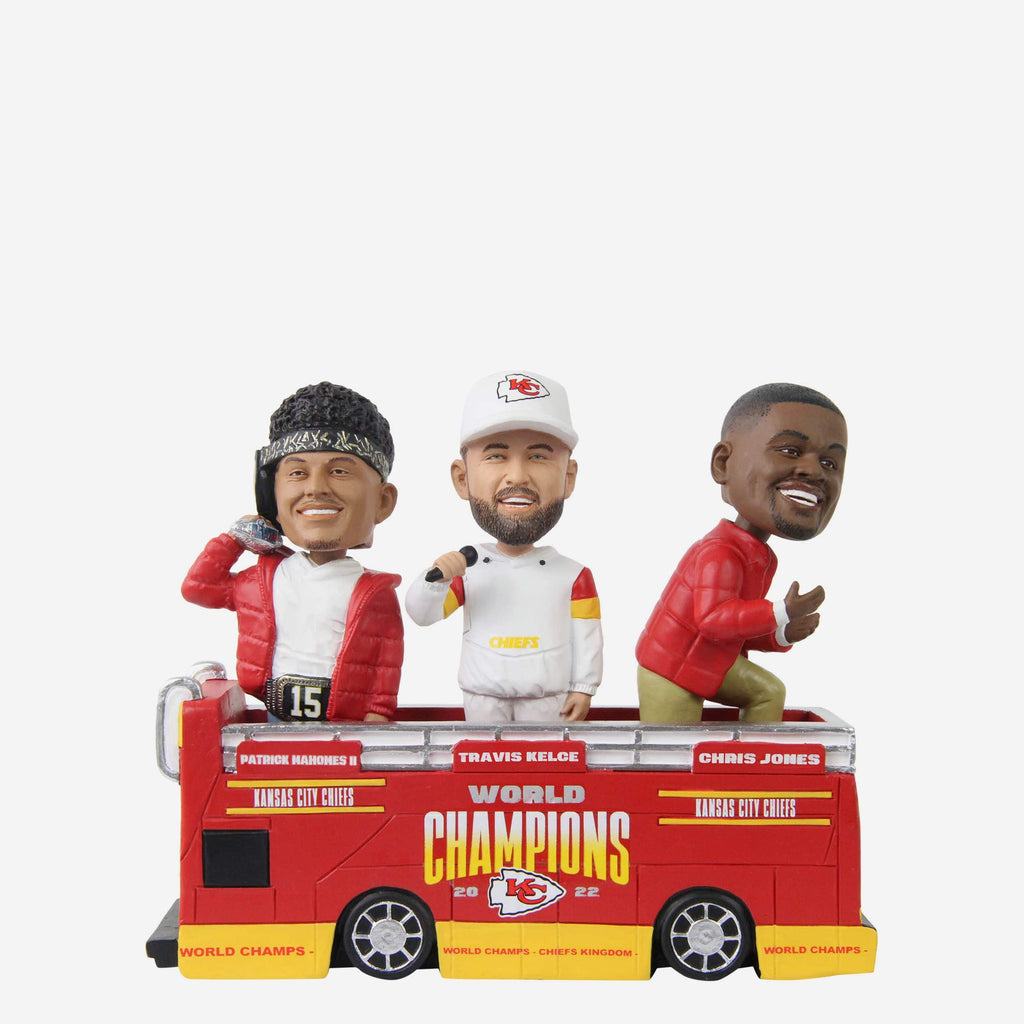 Kansas City Chiefs Super Bowl LVII Champions Parade Bus Mini Bobblehead Scene FOCO - FOCO.com