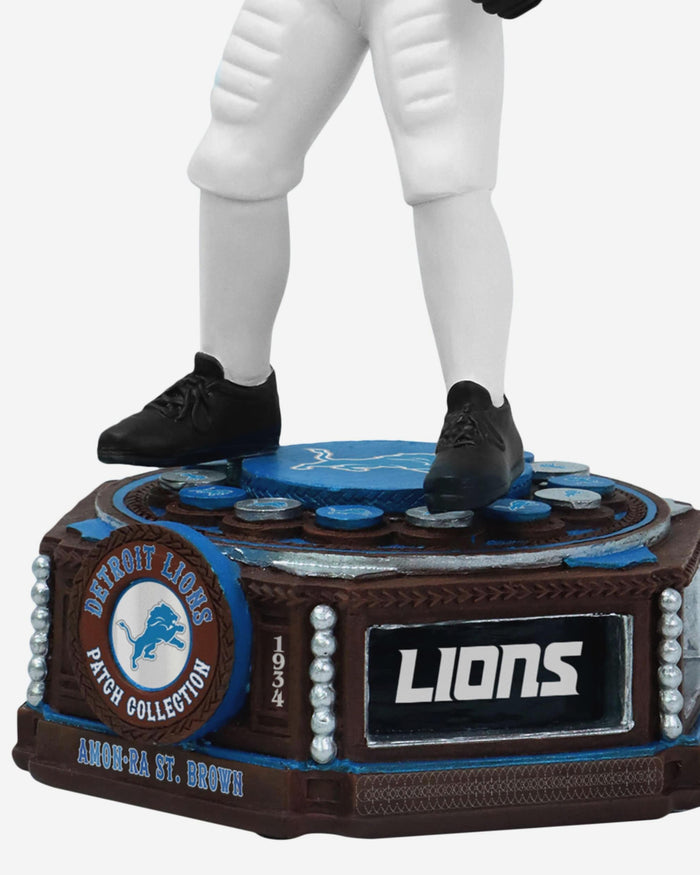 Amon-Ra St Brown Detroit Lions Patch Collection Bobblehead FOCO - FOCO.com