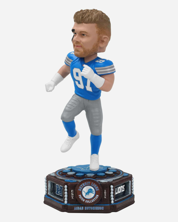 Aidan Hutchinson Detroit Lions Patch Collection Bobblehead FOCO - FOCO.com