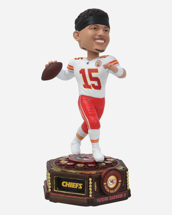 Patrick Mahomes Kansas City Chiefs Patch Collection Bobblehead FOCO - FOCO.com
