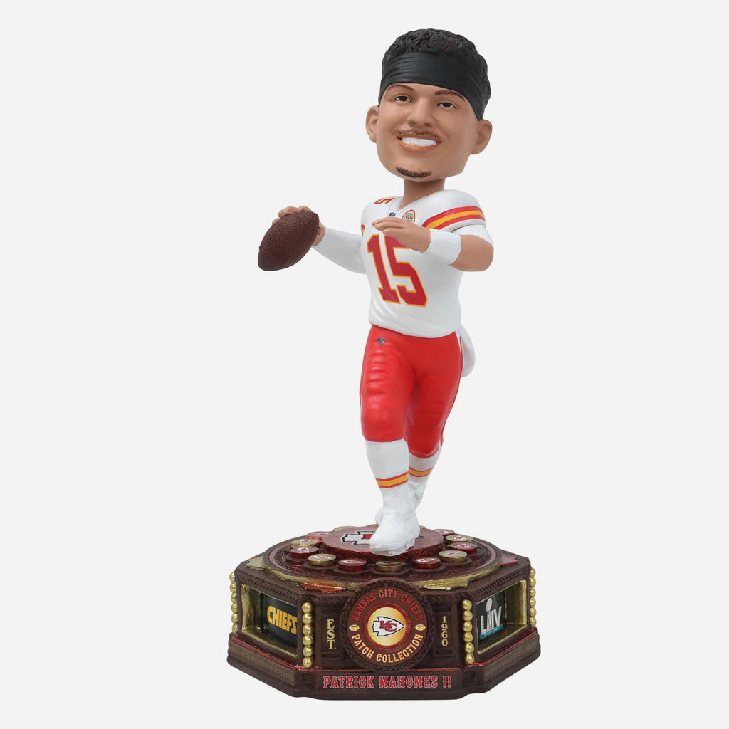 Patrick Mahomes Kansas City Chiefs Patch Collection Bobblehead FOCO - FOCO.com