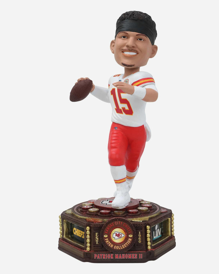 Patrick Mahomes Kansas City Chiefs Patch Collection Bobblehead FOCO - FOCO.com