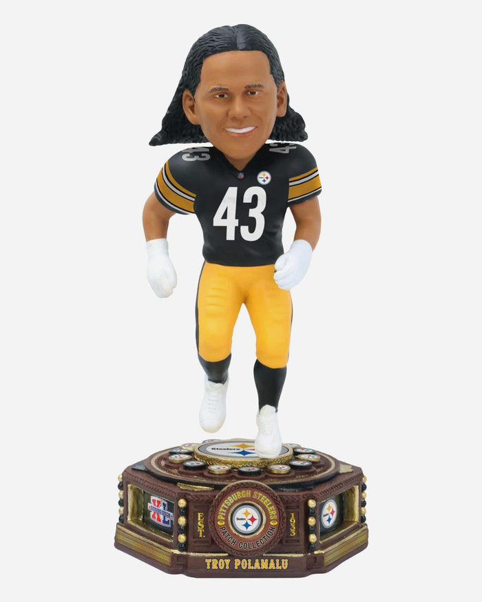 Troy Polamalu Pittsburgh Steelers Patch Collection Bobblehead FOCO - FOCO.com