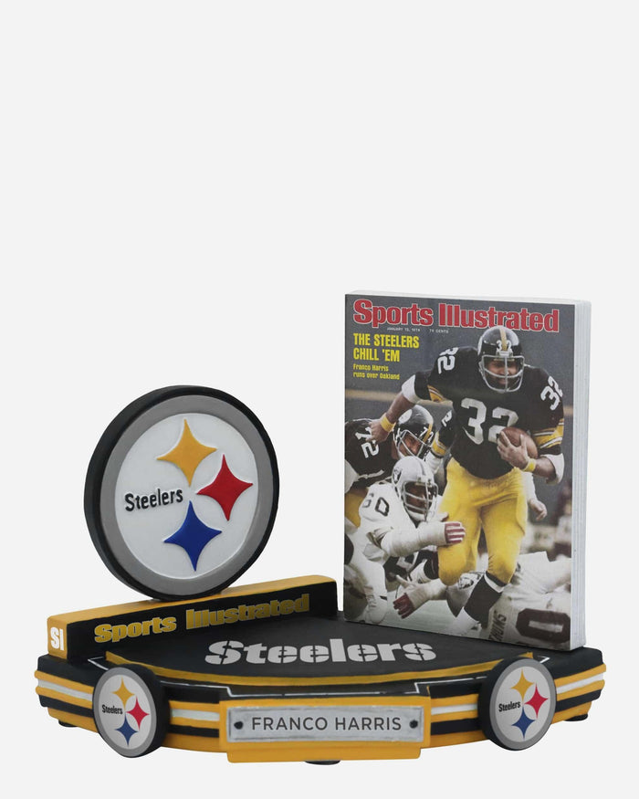 Franco Harris Pittsburgh Steelers Chill 'Em 1976 AFC Champions Sports Illustrated Cover Bobblehead FOCO - FOCO.com