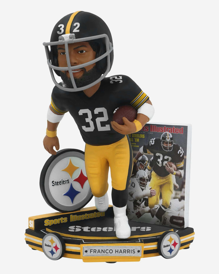 Franco Harris Pittsburgh Steelers Chill 'Em 1976 AFC Champions Sports Illustrated Cover Bobblehead FOCO - FOCO.com