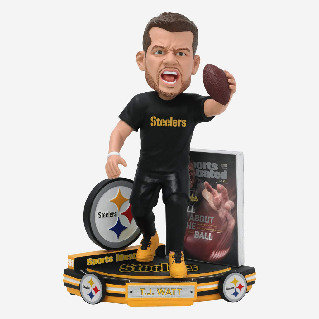 TJ Watt Pittsburgh Steelers All About the Ball Sports Illustrated Cover Bobblehead FOCO - FOCO.com