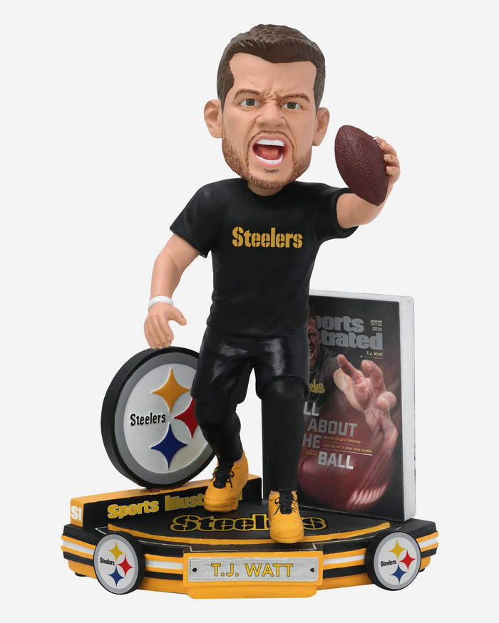 TJ Watt Pittsburgh Steelers All About the Ball Sports Illustrated Cover Bobblehead FOCO - FOCO.com