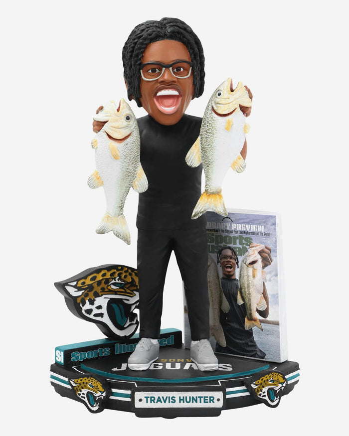 Travis Hunter Jacksonville Jaguars Biggest Fish in the Pond Sports Illustrated Cover Bobblehead FOCO - FOCO.com