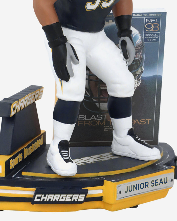 Junior Seau Los Angeles Chargers Blast from the Past Sports Illustrated Cover Bobblehead FOCO - FOCO.com