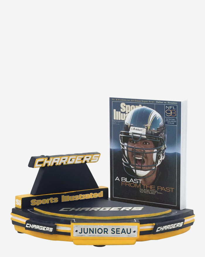 Junior Seau Los Angeles Chargers Blast from the Past Sports Illustrated Cover Bobblehead FOCO - FOCO.com