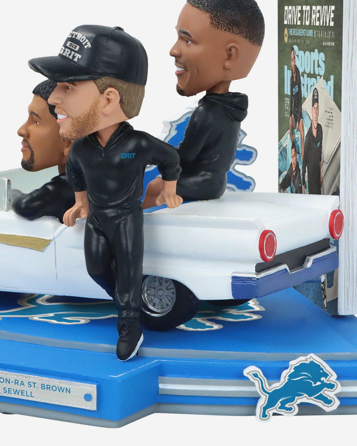 Jared Goff & Amon-Ra St Brown & Penei Sewell Detroit Lions Drive to Revive Sports Illustrated Cover Bobblehead FOCO - FOCO.com
