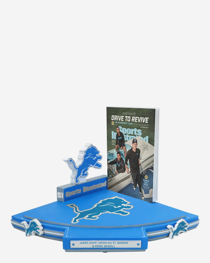 Jared Goff & Amon-Ra St Brown & Penei Sewell Detroit Lions Drive to Revive Sports Illustrated Cover Bobblehead FOCO - FOCO.com