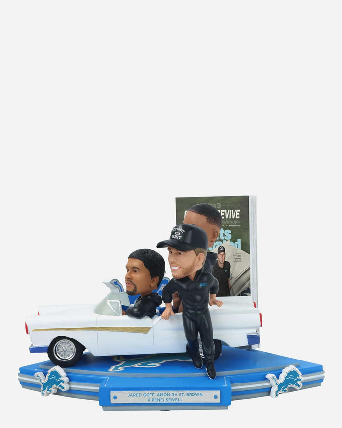 Jared Goff & Amon-Ra St Brown & Penei Sewell Detroit Lions Drive to Revive Sports Illustrated Cover Bobblehead FOCO - FOCO.com