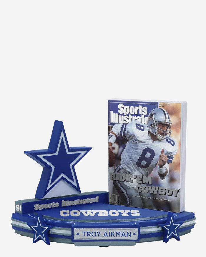 Troy Aikman Dallas Cowboys Ride 'em Cowboy Sports Illustrated Cover Bobblehead FOCO - FOCO.com