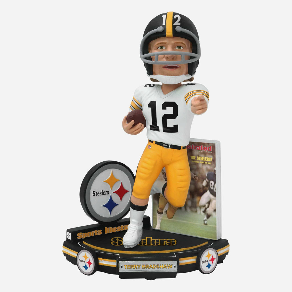 Terry Bradshaw Pittsburgh Steelers Shows the Way Sports Illustrated Cover Bobblehead FOCO - FOCO.com