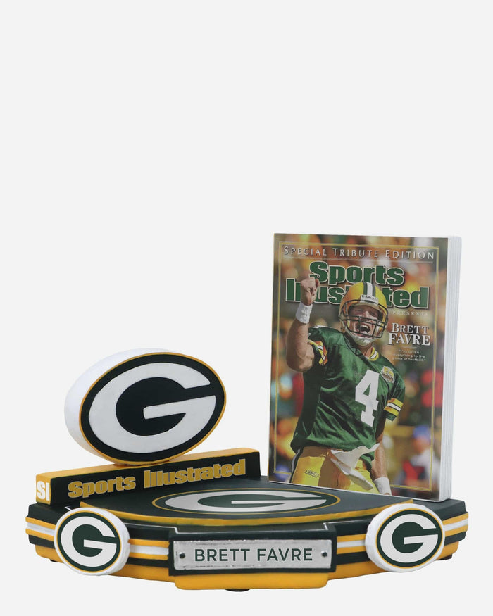 Brett Favre Green Bay Packers Tribute Sports Illustrated Cover Bobblehead FOCO - FOCO.com