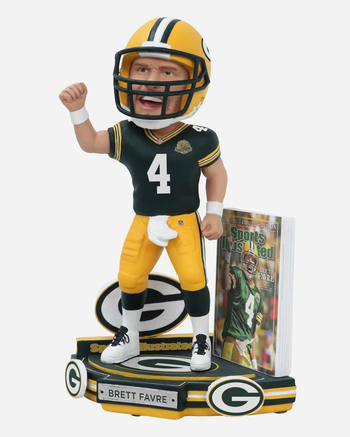 Brett Favre Green Bay Packers Tribute Sports Illustrated Cover Bobblehead FOCO - FOCO.com