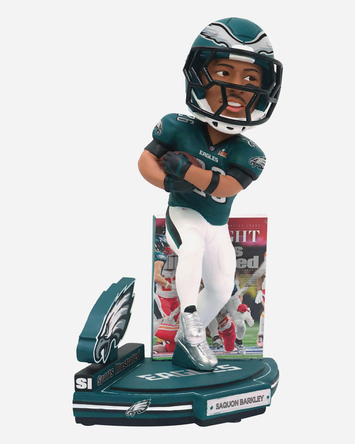 Saquon Barkley Philadelphia Eagles Taking Flight Super Bowl LIX Champions Sports Illustrated Cover Bobblehead FOCO - FOCO.com