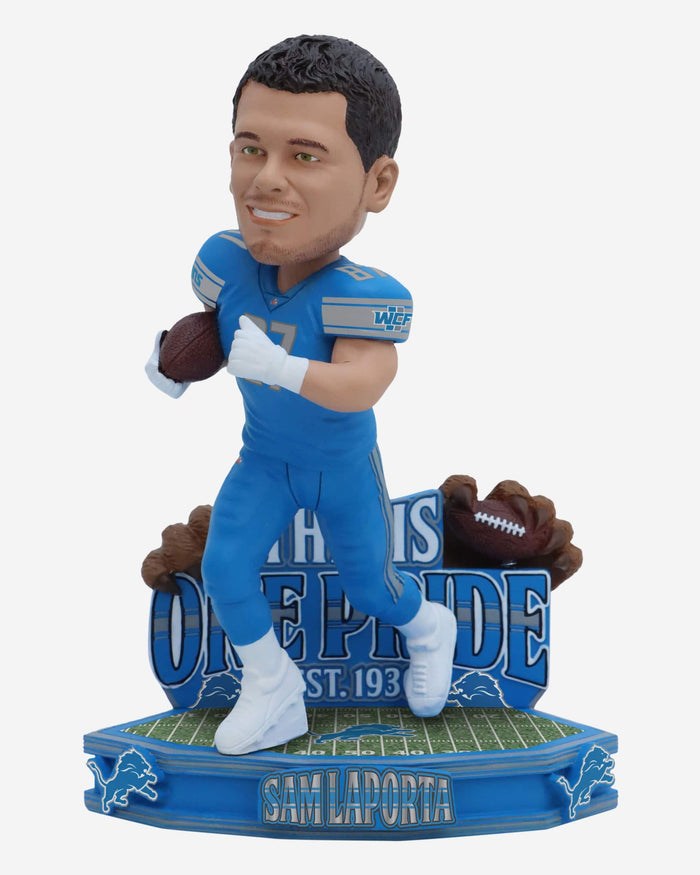 Sam LaPorta Detroit Lions One Pride Bobblehead FOCO - FOCO.com