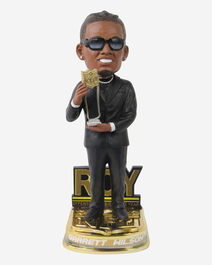 Garrett Wilson New York Jets 2022 NFL Offensive Rookie Of The Year Bobblehead FOCO - FOCO.com