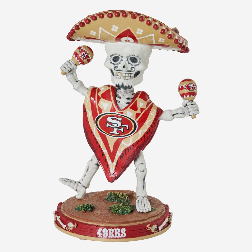 San Francisco 49ers Calavera Glow in the Dark Bobblehead FOCO - FOCO.com