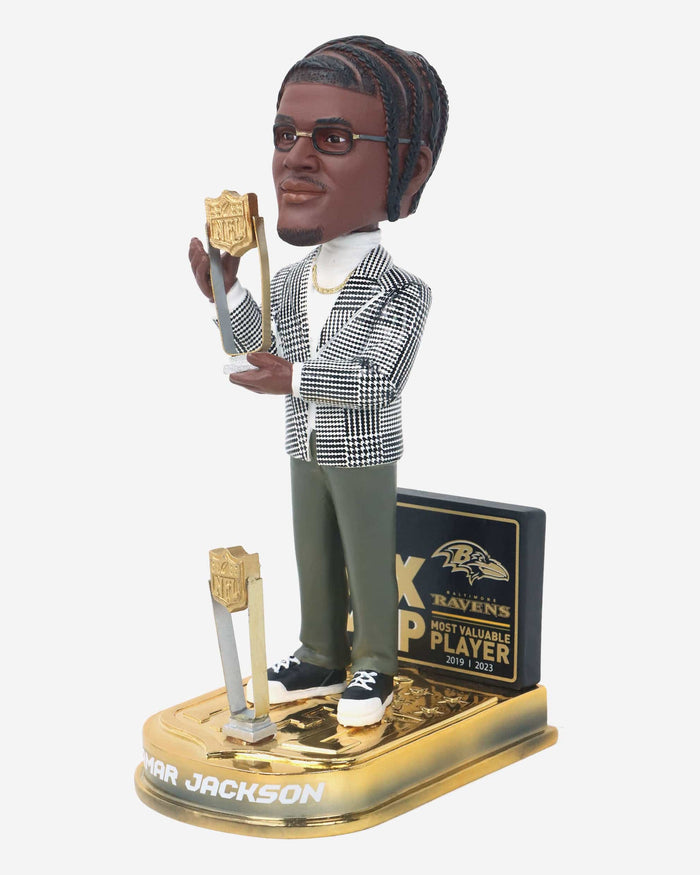 Lamar Jackson Baltimore Ravens 2023 NFL Most Valuable Player Bobblehead FOCO - FOCO.com