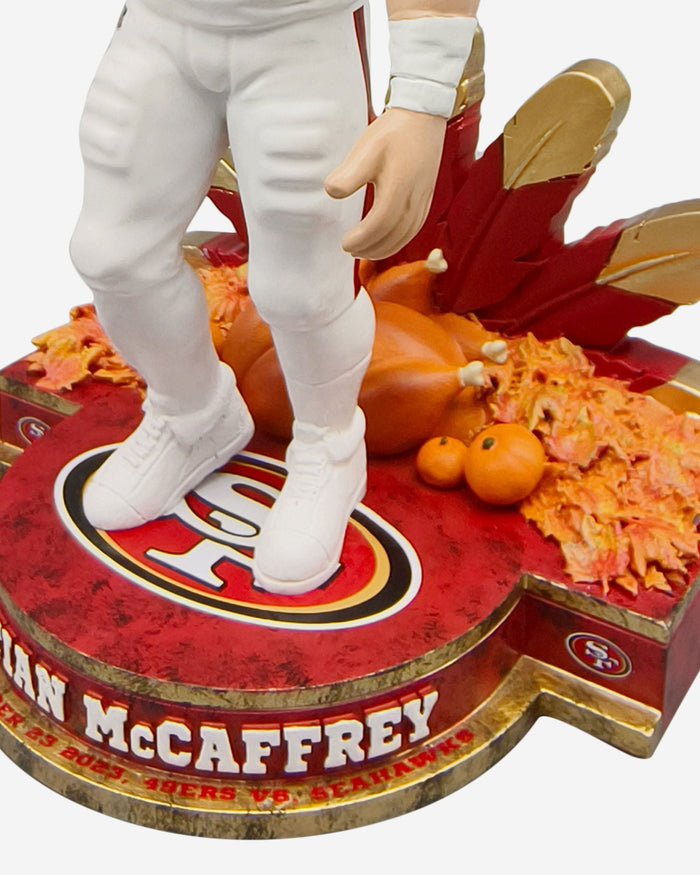 Christian McCaffrey San Francisco 49ers Thanksgiving Feast Bobblehead FOCO - FOCO.com