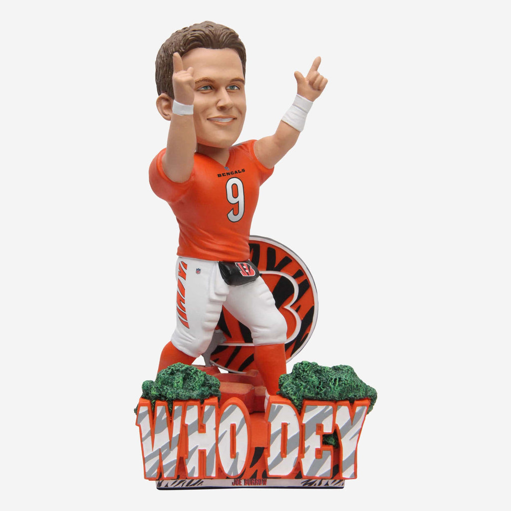 Joe Burrow Cincinnati Bengals Who Dey Bobblehead FOCO - FOCO.com
