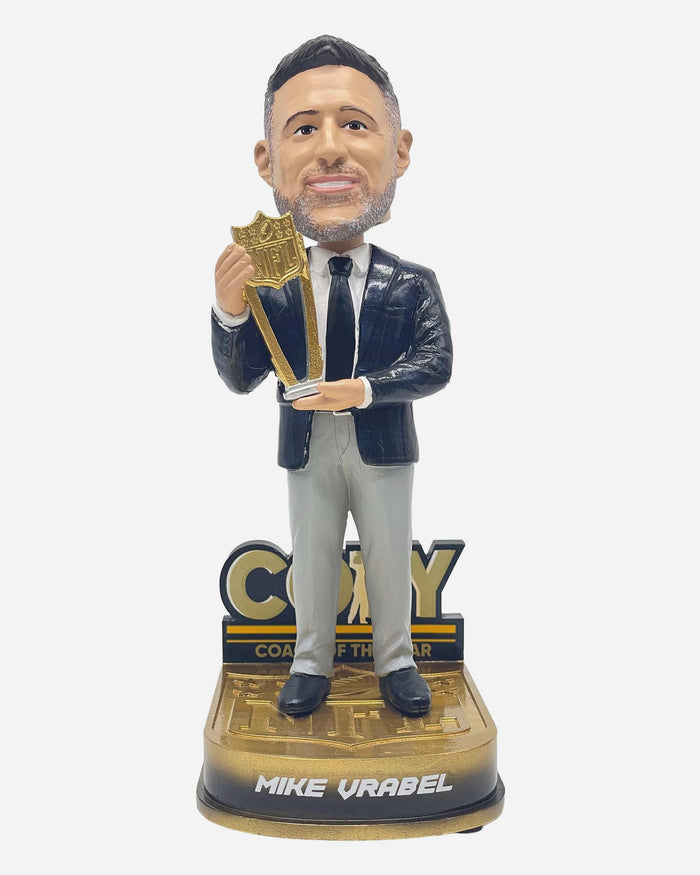 Mike Vrabel New England Patriots 2025 NFL Coach of the Year Bobblehead FOCO - FOCO.com